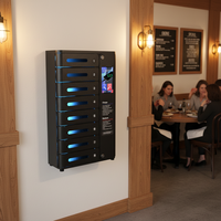 Casillero de Carga para Teléfonos Móviles MIA Premium de 8 Compartimentos con Desbloqueo Remoto y Estación de Visualización de Historial, Ideal para Cafeterías y Restaurantes