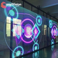 Panneau vidéo intérieur étanche P3.91 Affichage numérique Led transparent Extérieur Bâtiment commercial Fenêtre en verre Écran LED