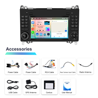 Hikity para Benz B200 Viano VITO Clase A W169 Clase B W245 6+128/4+64G Radio de Coche de 7'' con CarPlay Inalámbrico, Android Auto, GPS, WIFI/GPS
