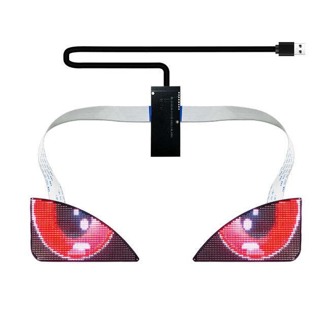 Shining Blinking Eyes LED Panel Display LED Angel Eyes Light Screen APP Programmable LED Eye Display for Car Backpack LED Screen