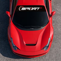 Autocollant de pare-brise avant de voiture, bande solaire, logo SPORT, compteur de vitesse, bannière en vinyle imperméable, décalcomanie graphique pour pare-soleil de voiture