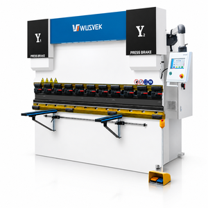Presse plieuse hydraulique CNC 80T 2500mm pour tôles, avec commande Delem DA-53TX pour boîtiers AC Schneider Electric en acier au carbone, certifiée CE - Product Image 1