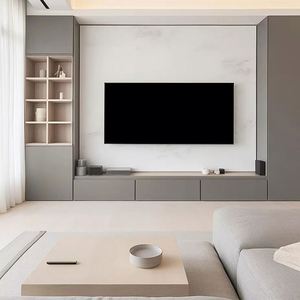 ตู้วางทีวีไม้ทันสมัย ทนทาน สวยงาม พร้อมไฟ LED สำหรับเฟอร์นิเจอร์ห้องนั่งเล่น สไตล์บ้านไร่/โรงแรม - Product Image 1