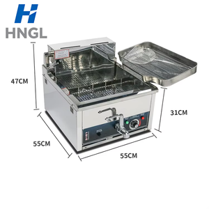 <span class=keywords><strong>Friteuse</strong></span> électrique professionnelle de comptoir à réservoir unique de 17 L pour frites, brochettes et poulet frit - Product Image 1