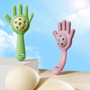 Fabricants ventes directes de silicone palmier <span class=keywords><strong>hochet</strong></span> colle <span class=keywords><strong>dentaire</strong></span> bébé confort bouche période bébé molaire bâton - Product Image 5