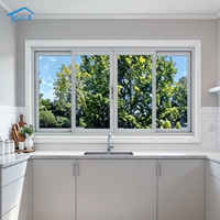Kugelsicheres Profilglas Glättendes Aluminium-Schiebefenster Maßgefertigtes Edelstahl Horizontales Modernes Aluminiumlegierungs-Wandfenster