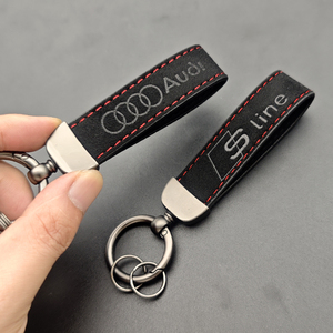 <span class=keywords><strong>Porte</strong></span>-clés de voiture en cuir suédé pour femmes et hommes, pour modèles <span class=keywords><strong>Audi</strong></span> A1/A2/A3/A4/A5/A6/A7/Q3/Q4/Q5/Q7/<span class=keywords><strong>RS</strong></span>/TT/S-Line - Product Image 3