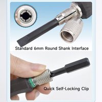 Set Mata Obeng Torx 9-in-1 802 Shank dengan Gagang Pengunci Otomatis Lepas Cepat dan Mata Obeng Allen Metrik Berlapis Fosfat Hitam DIY OEM