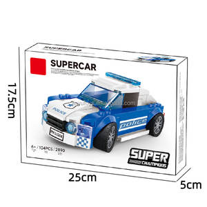 Bloc voiture Citycar voiture de Police petites pièces MOC briques construire bloc voiture enfants éducatif assembler bloc de construction jouet brique ensemble - Product Image 5