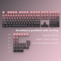 Extreme Day Gradient Side Engraved Luminous 133 Keys Mechanical Keycaps PBT 2-colour Injection Moulding Original Height Keycaps