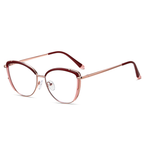 MS 95966 của phụ nữ TR90 + kim loại kính thời trang Kính quang học khung màu xanh ngăn chặn ánh sáng cảnh tượng Kính - Product Image 5