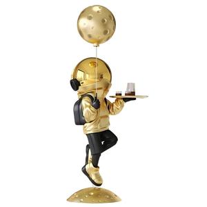 Figura Decorativa de Astronauta de Resina Pintada a Mano, Estilo Folk, para Decoración de Sala de Estar, Oficina u Hogar, de Alta Gama - Product Image 1