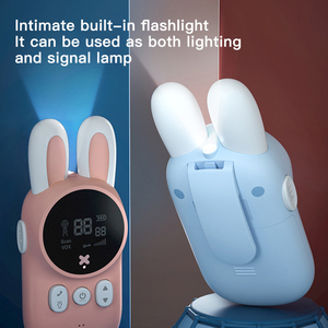 Walkie-talkie inalámbrico con linterna para niños, de larga distancia Walkie Talkie, portátil, <span class=keywords><strong>Color</strong></span> rosa y azul, 3Km, para exteriores - Product Image 3