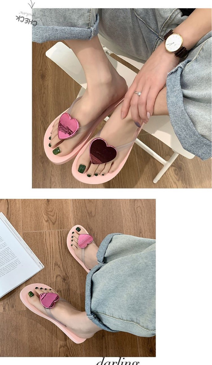 Women Shoes for Holiday PVC Flip Flops Casual Slippers Slides for Girls Platform Sandals