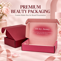 Boîte d'expédition personnalisée en carton ondulé de qualité supérieure, couleur bordeaux, avec impression de message intérieur et approvisionnement en gros pour les marques de beauté