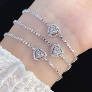 Xinfly Wholesale 18K Pure <b>Gold</b> Luxury <b>Adjustable</b> VS 0.75CT Natural Diamond Charm Heart Shape Chain <b>Bracelet</b> Custom - Product Image 4