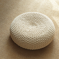 Cojín de Suelo Tejido con Cuerda de Algodón - Estilo Tatami Hecho a Mano para Balcón, Ventanal, Muebles de Exterior y Decoración de Madera para Sala de Estar