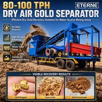 Équipement d'extraction aurifère à sec sans eau, système de séparation d'air à haute récupération pour l'extraction d'or de gravier et de sable