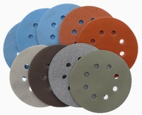 Prix usine disques abrasifs 6 trous 5 pouces crochet et boucle Velcro sable feuille de papier abrasif papier abrasif pour ponceuse orbitale aléatoire