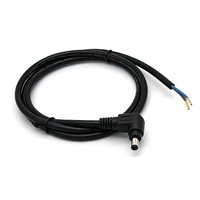 Kabel Ekstensi Daya DC5525 Male Plug Jack Sudut Siku ke 2 Pin Kabel Telanjang Ujung Terbuka 3M untuk Kamera LED Strip