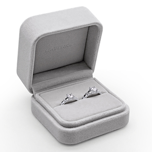 Jewelry Package Wedding DIY Engagement <b>Coupling</b> <b>Ring</b> Box Custom Logo Gift Box - Product Image 4