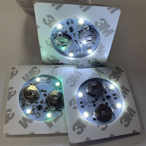 <span class=keywords><strong>Sous</strong></span>-verres LED pour bouteilles <span class=keywords><strong>de</strong></span> vin, pour la décoration des bars et clubs, <span class=keywords><strong>sous</strong></span>-verres en plastique personnalisés, mini, fonctionnant sur piles, multicolores, lumineux, pour les fêtes - Product Image 1