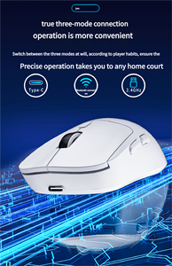 Ratón inalámbrico para juegos, ratón inalámbrico para jugadores, 2,4G, Bluetooth, 3 modos, seguimiento óptico, ratón con cable - Product Image 5