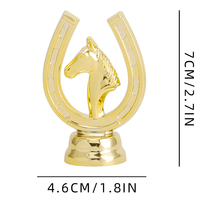 Haute Qualité Compétition Échecs Match Cheval Figurine Trophée Figure UV Imprimé En Plastique Prix GZ147