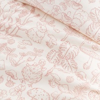 Low MOQ personnalisé fleur imprimée housse de couette ensemble de draps de lit de literie en coton doux