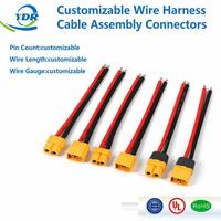 2 Pin XT90 XT60 XT30 Kabel Baterai Berlapis Timah Tembaga Berisolasi PVC 1.5M ISO9001 Elektronik RC Drone LiPo UL94V-0