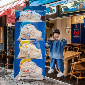 Baskets légères et tendance pour enfants avec empeigne en maille respirante et éclairée – Chaussures décontractées toutes saisons pour garçons et filles - Product Image 3