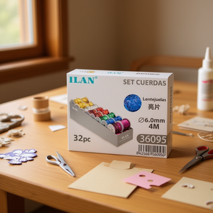 Set di 32 Pezzi di Nastro con Paillettes Ilan 6 mm x 4 m - Product Image 3