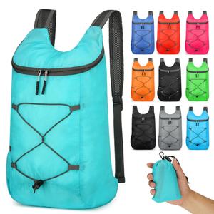 Wholesale Lightweight Polyester Foldable Backpack Waterproof Casual Sport with Custom Logo Fashion Zipper Closure Promotional - Product Image 1