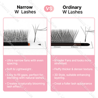 Extensions de cils en forme de W 0.07, 3D, 5D, 6D, 10D, pour débutants, marque privée, vente en gros