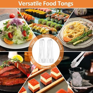 Pinces de service en plastique jetables, pinces de service en plastique transparentes, petits ustensiles de cuisine pour servir des aliments lors de fêtes, buffets, apéritifs - Product Image 2