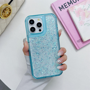 Funda de teléfono con purpurina brillante, funda de protección epoxi de Color puro para <span class=keywords><strong>Motorola</strong></span> Edge 50 Neo 50 Pro 50 Fusion 50 Ultra - Product Image 3