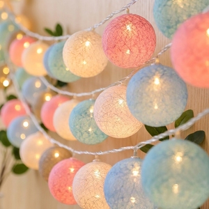 Cotton Balls <strong>Indoor</strong> String <strong>Lights</strong> <strong>Battery</strong> Operated Fairy <strong>Lights</strong> for Kids Girls Bedroom Dorm Patio Garden Christmas Party - Product Image 2