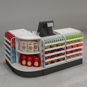 Mostrador de Caja con Espacio de Mostrador <span class=keywords><strong>en</strong></span> Forma de L para Tienda de Abarrotes y <span class=keywords><strong>Farmacia</strong></span> - Product Image 2