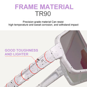 スポーツ用サングラス男性用ロードサイクリングシリコンスポーツ安全ゴーグルUV保護偏光ファッションサングラス - Product Image 6