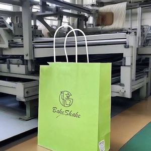 Wholesale Custom Eco Friendly Craft Kraft Big Paper Bag for Restaurant Food Takeaway - Product Image 1