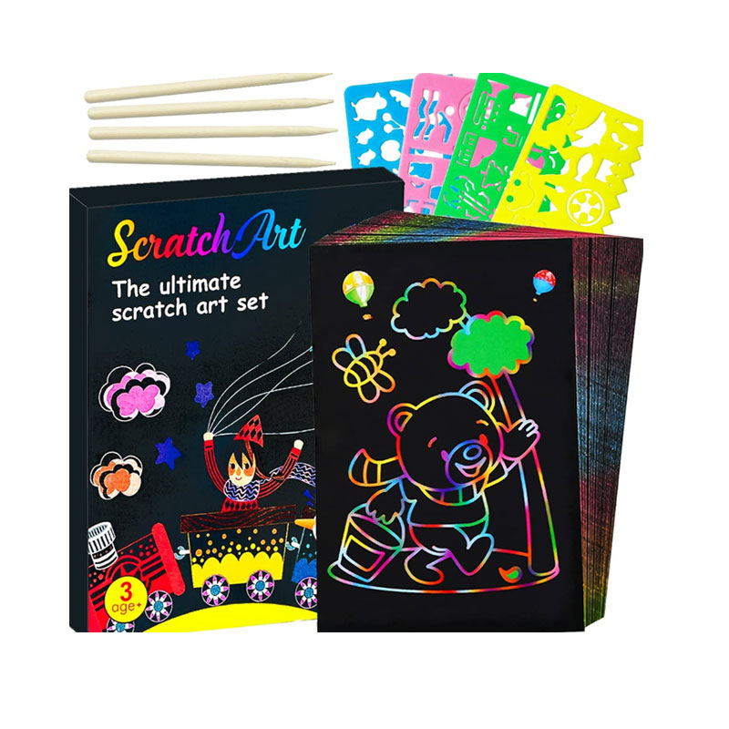 Creative mini scratch book Boys and girls custom scratch art paper for kids