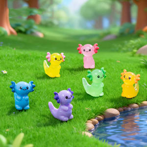 Mini figurines d'animaux en résine Axolotl, breloques décoratives pour jardin féerique, paysage, aquarium, maison de poupée - Product Image 2