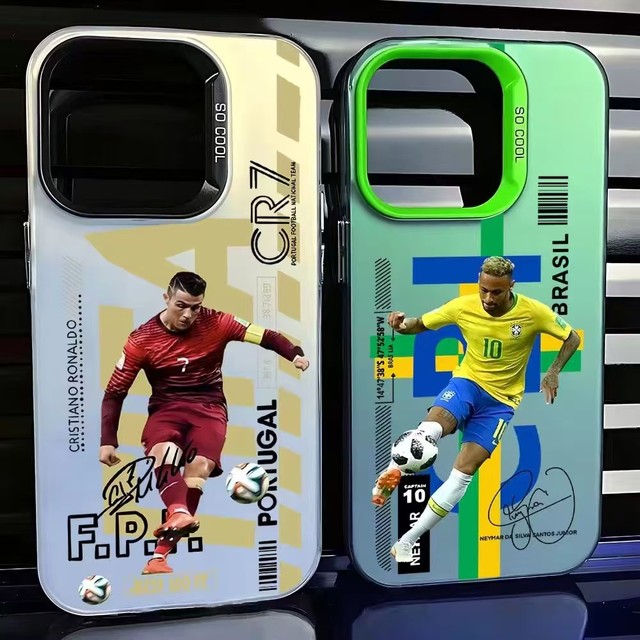 Fashion Trends 3D Football Player Phone Case for iPhone 13 14 15 16 Pro Max Stylish Mobile Phone Case