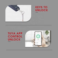 Serrure de porte intelligente Deve avec cylindre magnétique, empreinte digitale, application TUYA TT Lock, pour porte à cadre fin, maison et bureau