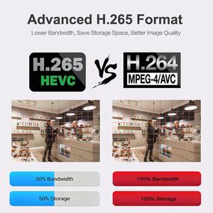 Enregistreur vidéo réseau CCTV 12MP NVR avec détection faciale par IA, visualisation sur téléphone, VMS <span class=keywords><strong>gratuit</strong></span>, détection de mouvement, configuration facile, H.265 CCTV NVR 36 canaux - Product Image 6