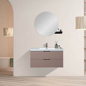 Tocador de baño flotante minimalista moderno más vendido Juego de tocador de fregadero de 900mm para el hogar para el baño Hotel Villa o apartamento - Product Image 4