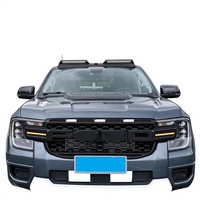 Kit de Carrocería LED para Ford Ranger Estilo Raptor, Parrilla Delantera con Luces, Guardabarros Anchos con Luces, Accesorios Exteriores