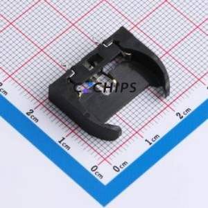 BS-170903 Button & Strip Battery Connector Through hole Component (THT) Connector Battery Holder Stainless Steel Gold - Product Image 1