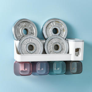 Xinhang semplice porta spazzolino da denti senza Punch <span class=keywords><strong>a</strong></span> parete porta spazzolino da denti <span class=keywords><strong>a</strong></span> parete da parete <span class=keywords><strong>a</strong></span> parete Set di Gargle tazza dispositivo portabicchieri - Product Image 3