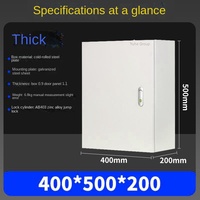 Boîtier électrique extérieur étanche IP66 en acier galvanisé, boîte de commande 100A avec serrure biométrique pour alimentation électrique